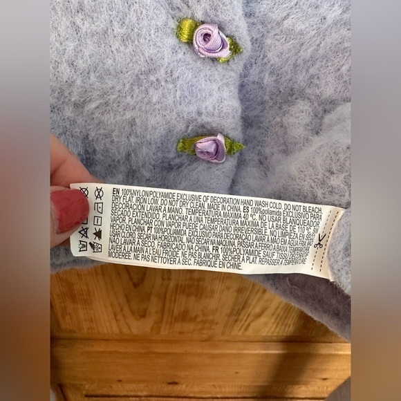 Forever 21 Lilac Angora Snap Coquette Feminine Cropped Cardigan Size Small - Picture 5 of 11